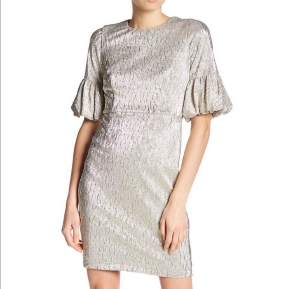 Donna Morgan bell sleeve pencil dress